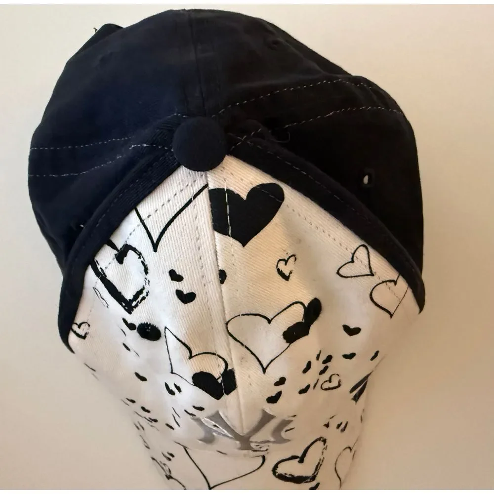 New York Yankees Youth Baseball Hat Cap Black/ White Hearts Fan‎ Favorite MLB
